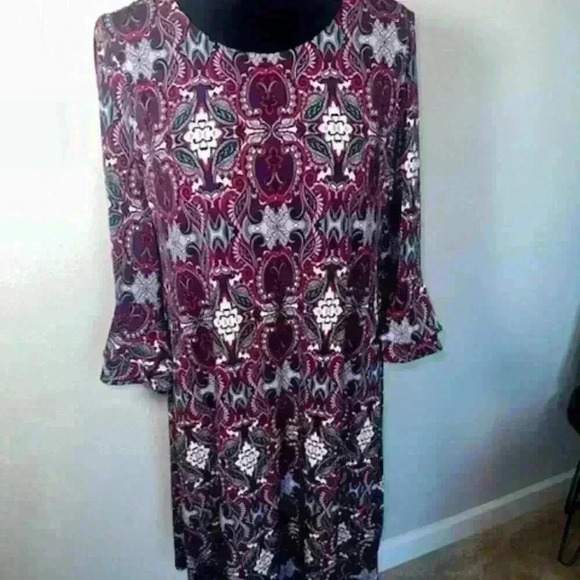 Chico's Dresses & Skirts - Chicos' Paisley 3/4‎ Sleeve Midi Sheath Dress